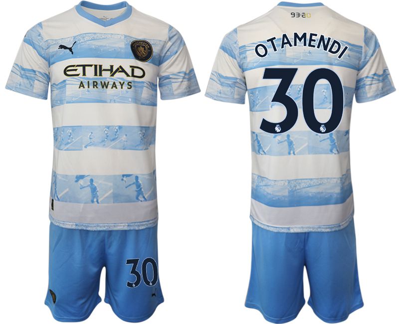 Cheap Men 2022-2023 Club Manchester City blue 30 Soccer Jersey